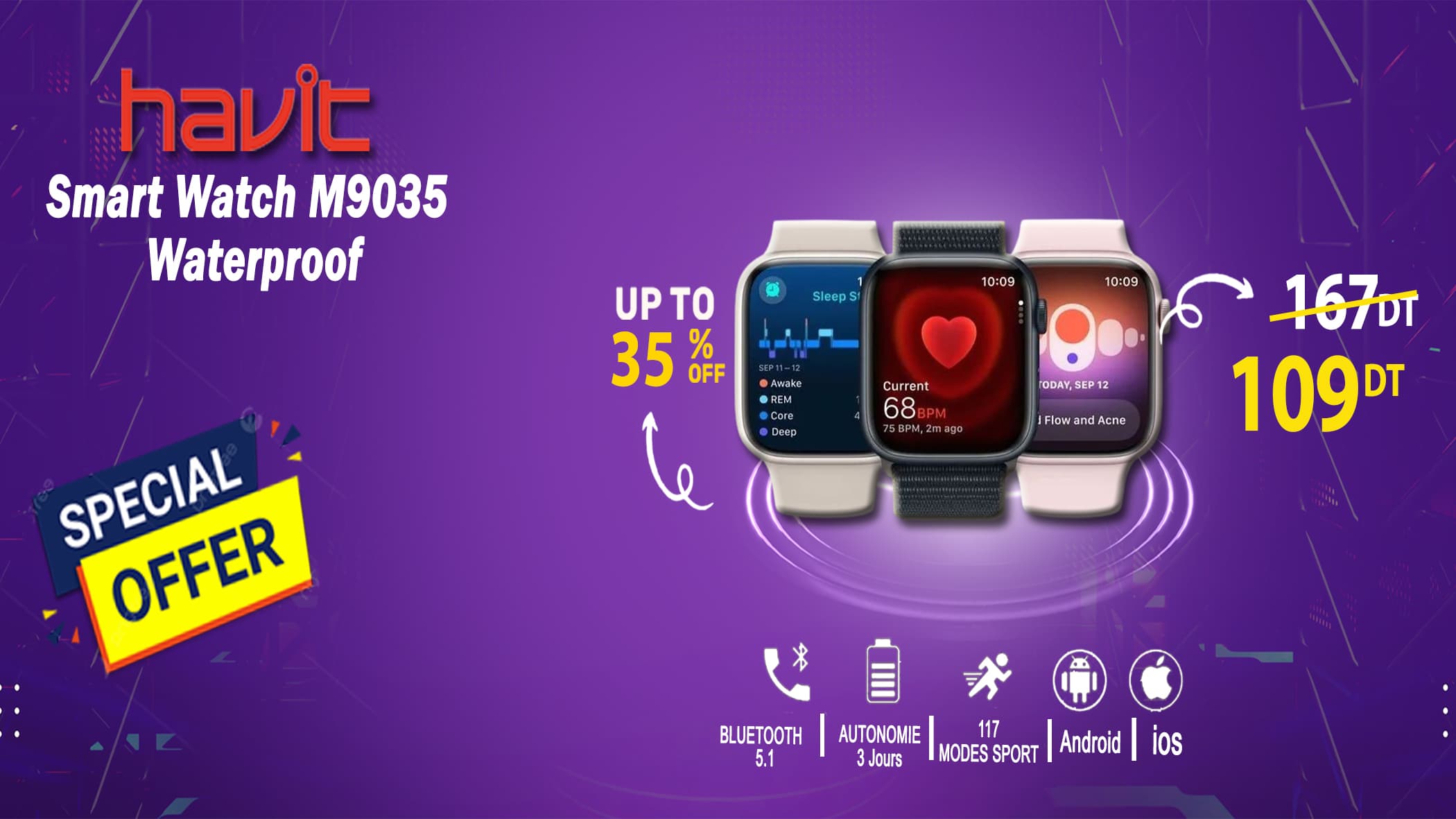 Élégante Étanche Connectée