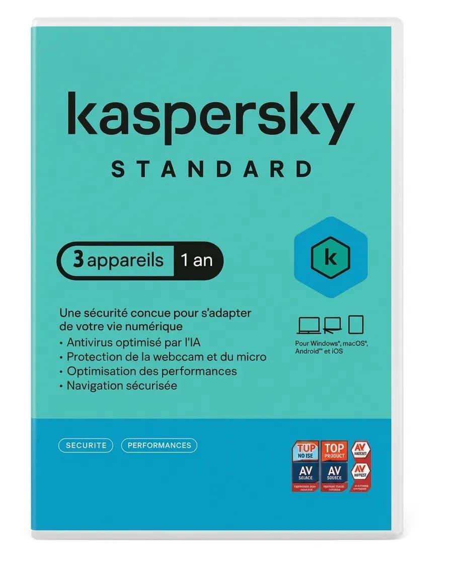 Kaspersky Standard Protection – 3 Postes / 1 An