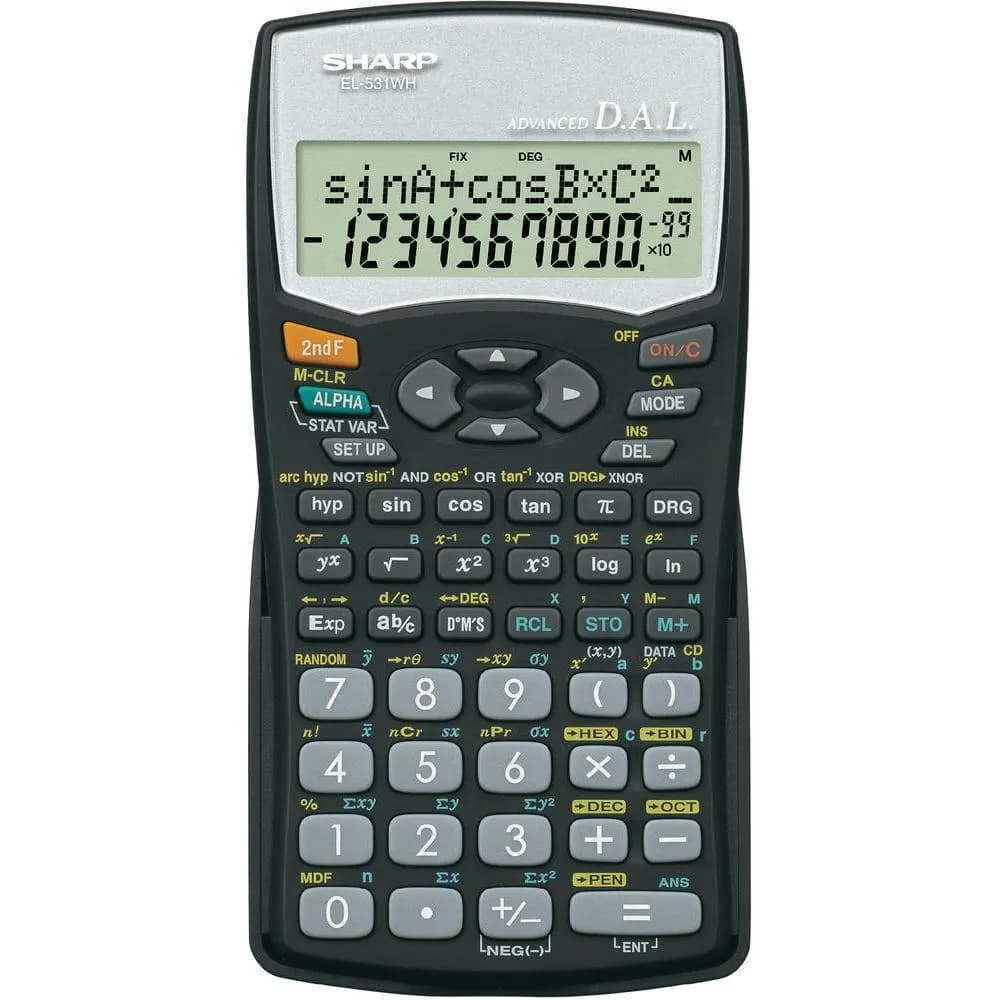Calculatrice Scientifique Sharp EL-531WH-BK – Noir