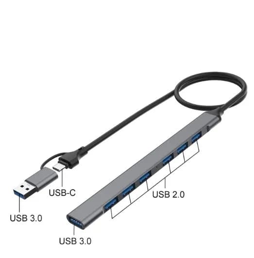 Hub USB 3.0 Ultra Slim – 7 Ports en Aluminium