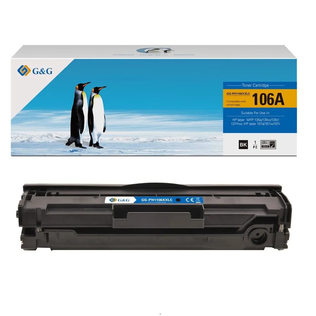 🖨️ Toner compatible HP 106A / W1106A